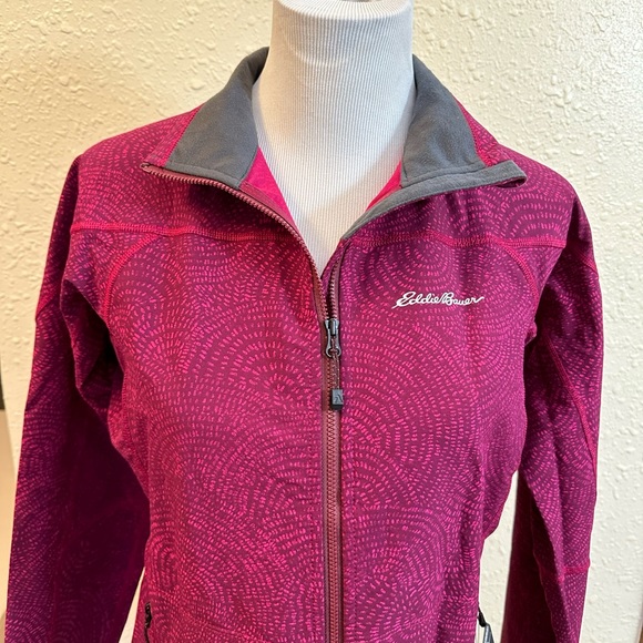 Eddie Bauer First Accent Sandstone Soft Shell Jacket Size M Burgundy Pink - Picture 5 of 15